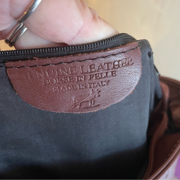 BORSE IN PELLE BOHEMIAN Brown Tooled Leather Crossbody Handbag! Great condition! - Picture 11 of 12